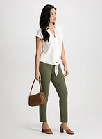 Slim Pull-On Ankle Pants