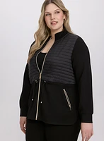 Zip-Up Puffer Front Top