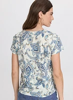 T-shirt à motif paisley