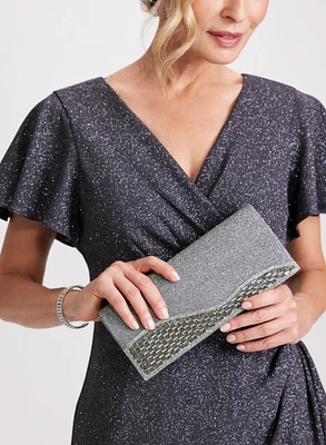 Rectangular Glitter Clutch