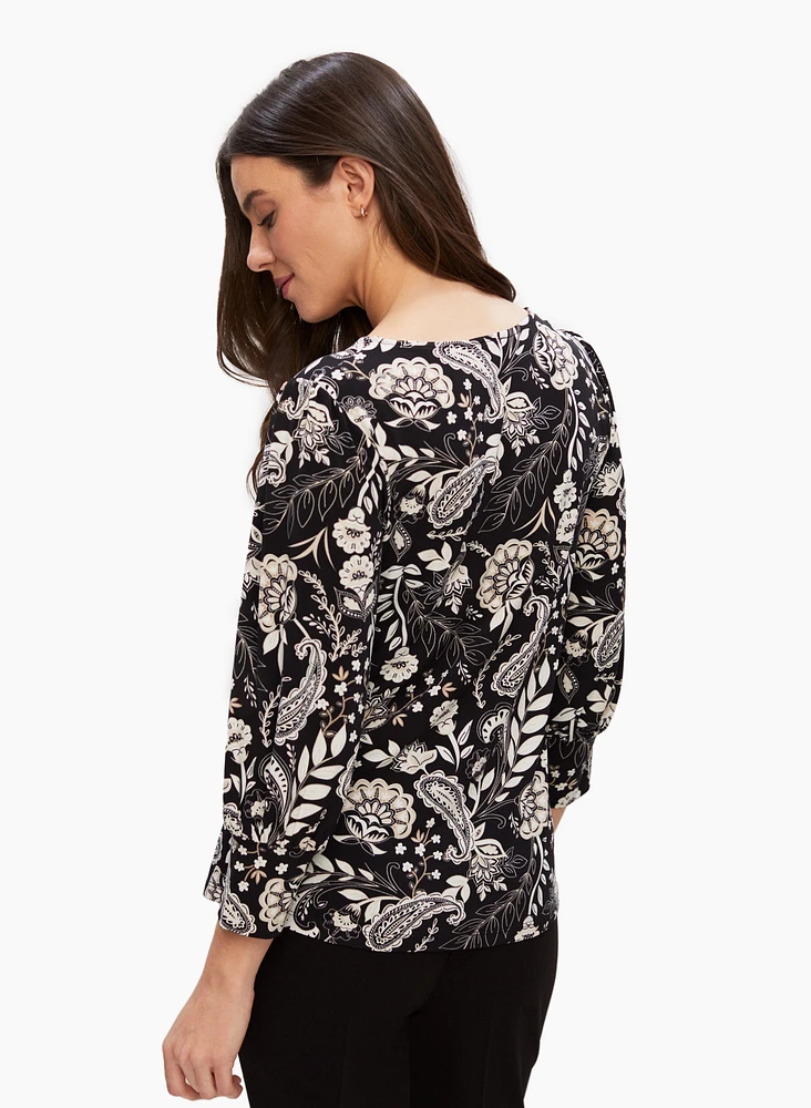 Paisley Print Top