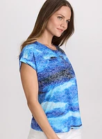 T-shirt abstrait orné