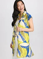 Tunique en chiffon à motif palmiers