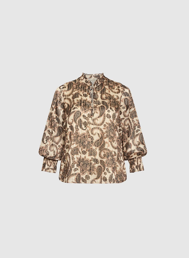 Paisley Print Blouse