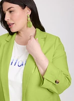 Blazer en mélange de lin