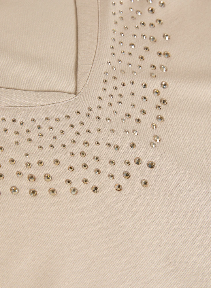 Rhinestone Detail T-Shirt