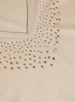 Rhinestone Detail T-Shirt