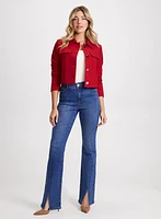 Flared Split Hem Jeans