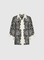 Paisley Placement Print Blouse