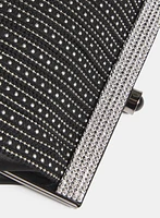 Satin Rhinestone Clutch