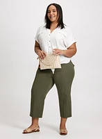 Button Down Blouse & Pull-On Capris