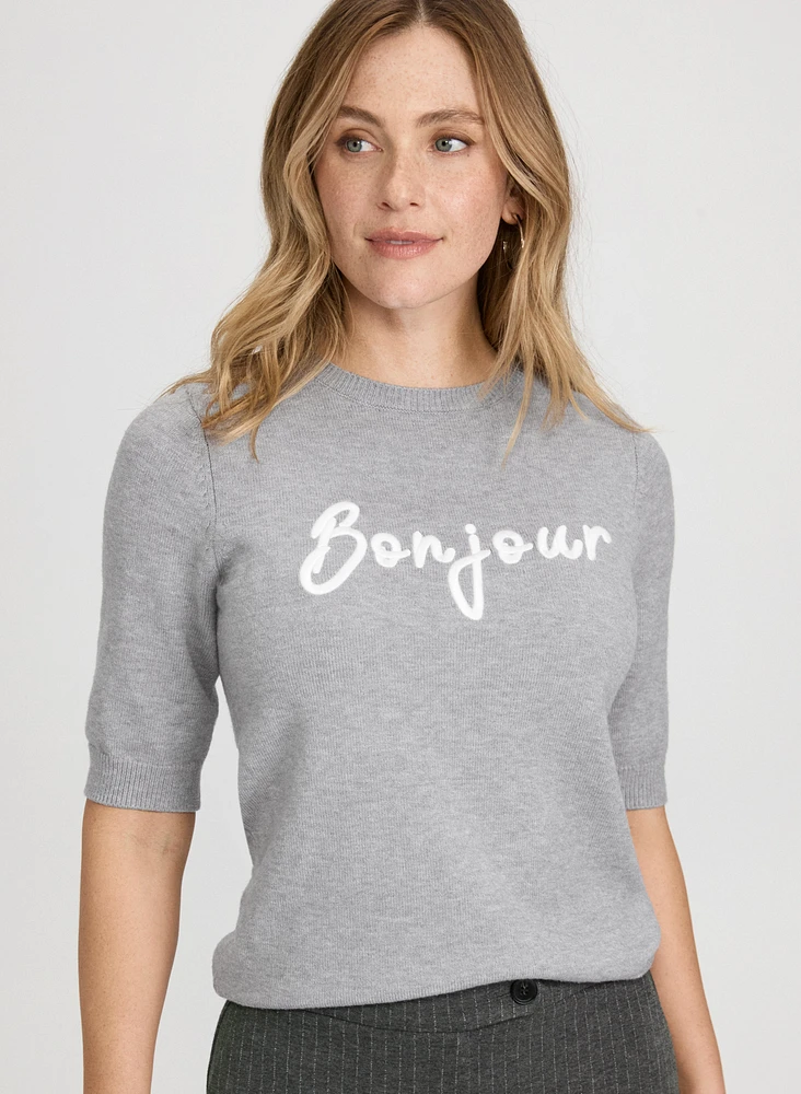 Pull à lettrage