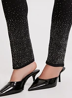 Rhinestone Detail Slim Leg Jeans