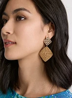 Square Raffia Earrings