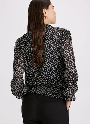 Chain Link Print Blouse