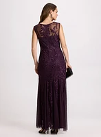 Lace Detail Evening Dress