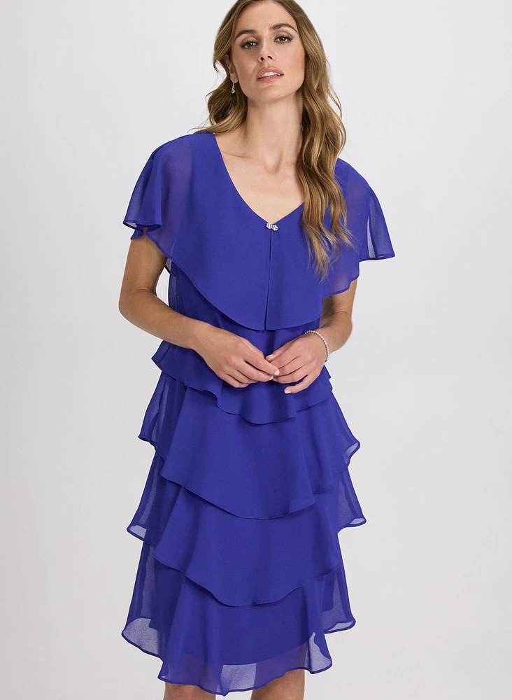 Tiered Chiffon Dress