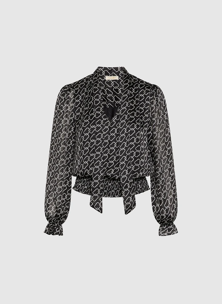 Chain Link Print Blouse