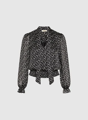 Chain Link Print Blouse