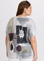 T-shirt abstrait en jersey