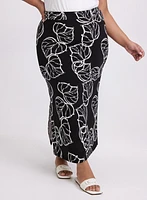 Leaf Print Skirt