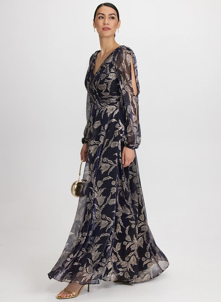 Foiled Floral Dress
