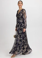 Foiled Floral Dress