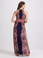 Paisley Placement Print Dress