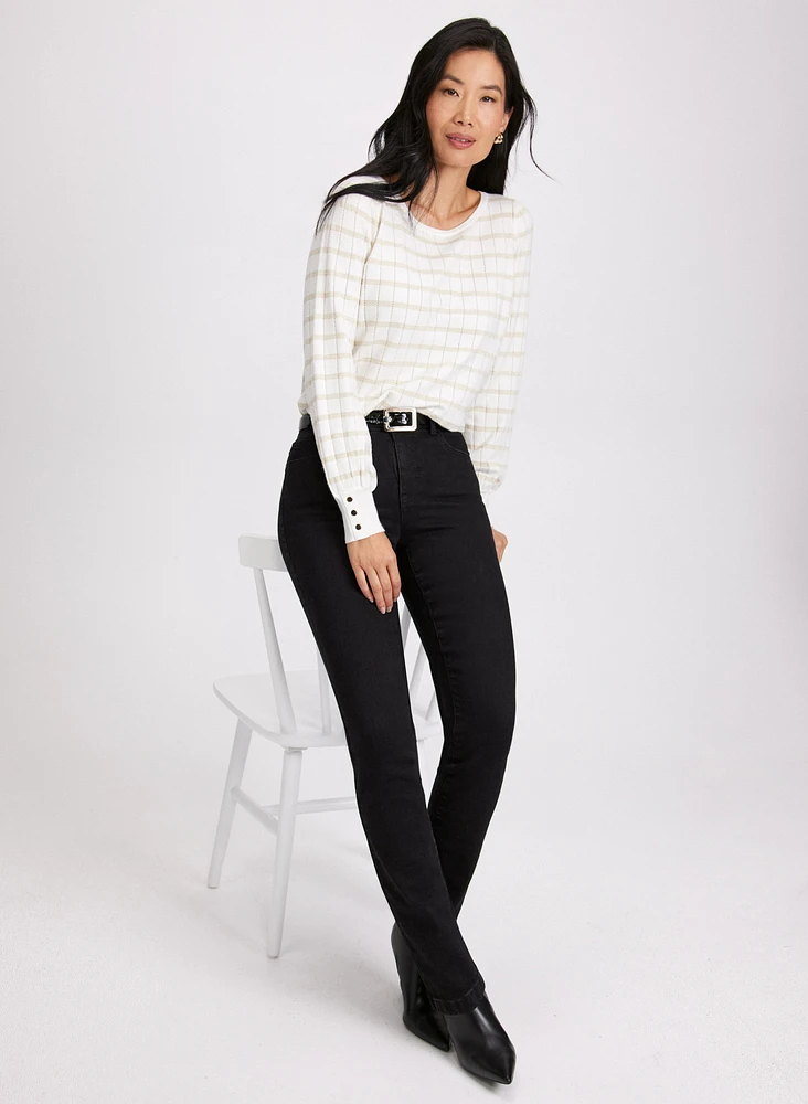 Lurex Stripe Sweater