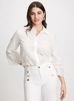 Blouse boutonnée à oeillets