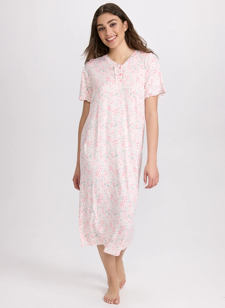 Robe de nuit à motif animal