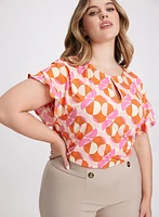 Geometric Print Top