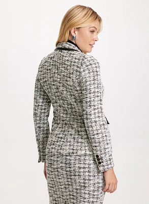 Houndstooth Print Blazer