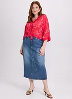 Jupe midi en denim