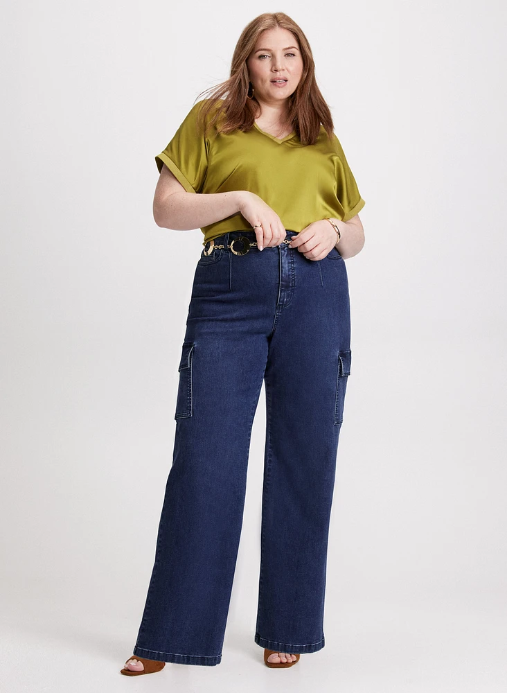 Wide Leg Cargo Jeans