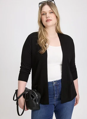 Short Open Front Cardigan