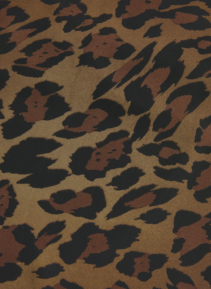 Robe en chiffon à motif léopard