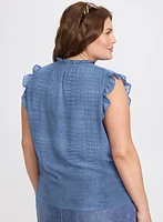Snake Print Chiffon Blouse