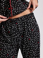 Ensemble pyjama à motif pois et coeurs