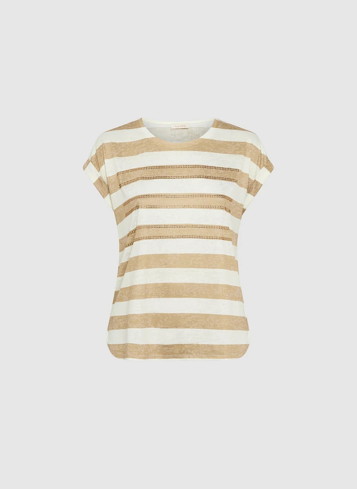 Striped Burnout T-Shirt