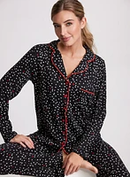 Ensemble pyjama à motif pois et coeurs