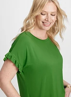 Ruffled Sleeve T-Shirt