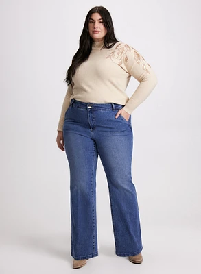 High-Rise Flare Leg Jeans