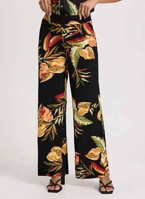 Pantalon tropical à jambe large enfiler