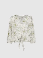Blouse florale en chiffon