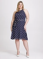 Polka Dot Chiffon Dress