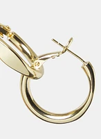 Boucles d'oreilles en anneaux irréguliers