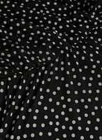 Self-Sash Polka Dot Dress