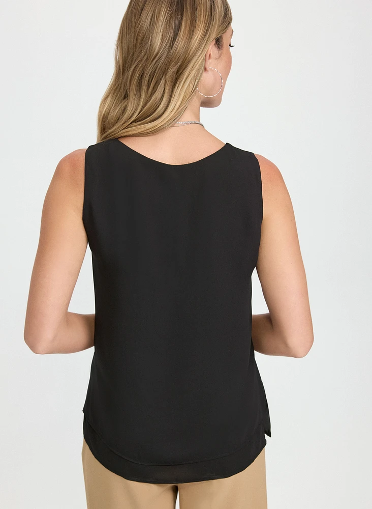 Layered Sleeveless Blouse