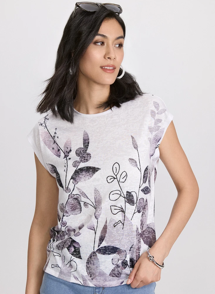Floral Burnout T-Shirt